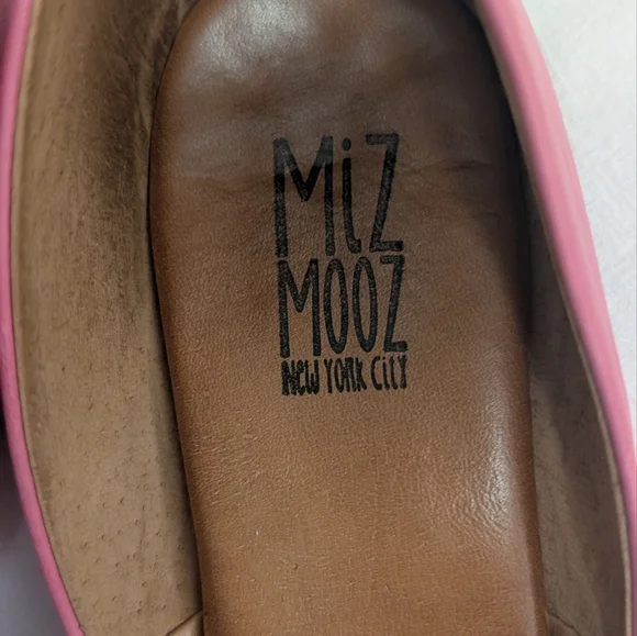 Miz Mooz Women's Pink Leather Loafers - Picture 3 of 8